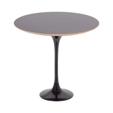 Imagem de Mesa Saarinen Lateral Fórmica Preta 51cm - Base Preta