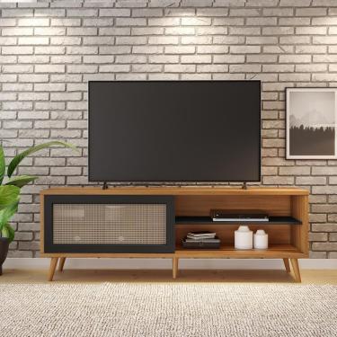 Imagem de Rack Para Sala Tv Até 60" Nt1175 Freijó Preto
