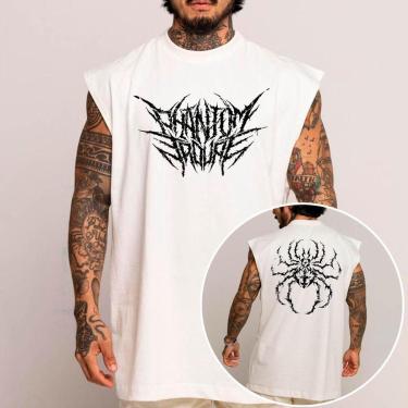 Imagem de Camiseta Regata Algodão Machão Oversized Abstract Phantom Spider Dark Arte-Unissex