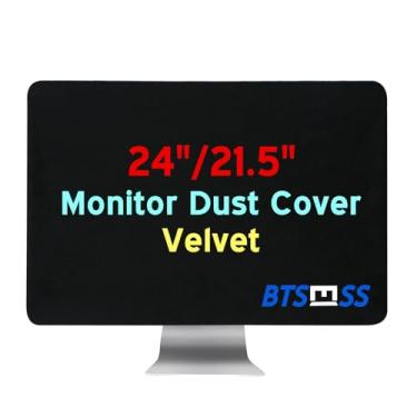 Imagem de btselss Capa Protetora Contra Poeira Para Monitor De Computador 21,5", 22", 23" E 24", Tela Preta Compatível Com Computadores Desktop Imac 21,5 A Antiestática À Prova Painel Lcd/Led/Hd, Veludo