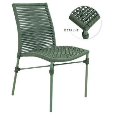 Imagem de Cadeira Alumínio e Corda Náutica Espaço Gourmet Área Externa - VerdeCo