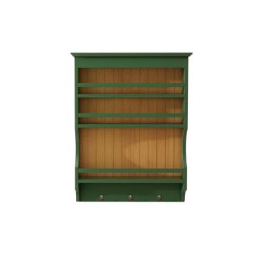 Imagem de Prateleira De Madeira Multiuso Com Ganchos New Veneza Verde