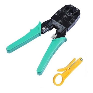 Imagem de Alicate Crimpar Rj45 Rj11 Cabo De Rede Crimpador Desencapar - LELONG/L