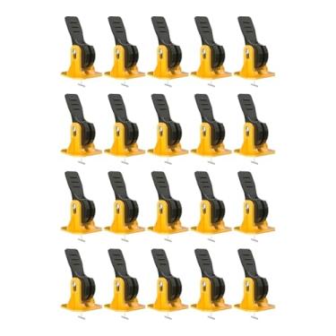 Imagem de Ｂｅｓｇａ 20 peças de nivelamento de ladrilhos planos ajustadores de ladrilhos de cerâmica ferramentas de elevação aparelhos de construção de pisos e, Amarelo