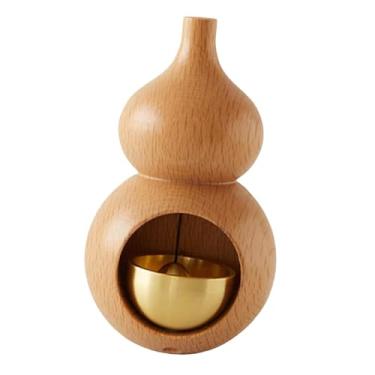 Imagem de IEUDNS Gourd Shopkeepers Bell Wind Chime Presente de inauguração de casa Portão Bell Chime Decoração para negócios de geladeira ao entrar na entrada do, Marrom Claro