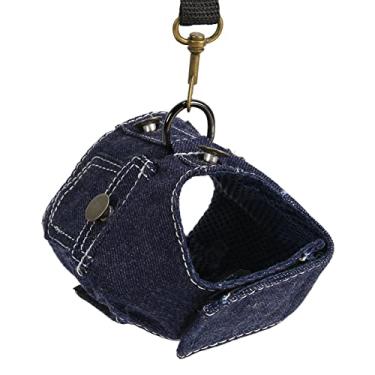 Imagem de Jaqueta Jeans de Cachorro, Arnês de Cachorro Garoto de Cachorro Cão de Cachorro Roupas Com Coleira de Nylon Cães Respiráveis ​​Cães Cães Cães Cães de Tamanho Médio para Cães Pequenos, Médios e (L)