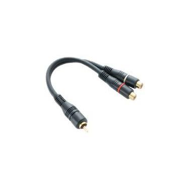 Imagem de Cabo Y 2 RCA Femea X 1 RCA Macho 20CM 5MM CBAY0005 Preto STORM