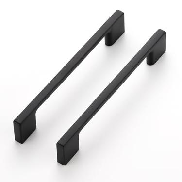 Imagem de Ravinte Decor Pacote com 15 puxadores de gaveta de 12,7 cm para armários de cozinha com orifício de 12,7 cm de largura – Puxadores de armário pretos sólidos ferragens de armário de cozinha para