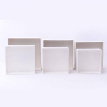 Imagem de Kit 6 Nichos Decorativos Quarto/sala 100% Mdf Branco