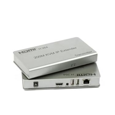 Imagem de Cirilo Cabos: Extensor HDMI KVM 200m via Cabo de Rede CAT6 | Suporte Full HD 1080p, 3D, USB 2.0 e IR | Ponto a Ponto, Cascata e Looping HDMI