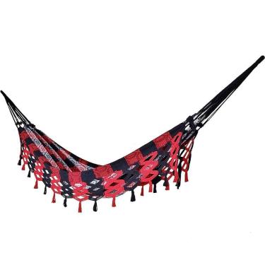 Imagem de Rede Grande Luxo De Dormir P/ Casal vermelho Com Preto