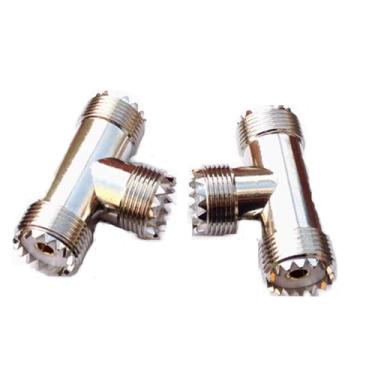 Imagem de XIAOYAOREN 2 peças UHF adaptador coaxial de ângulo reto de 90 graus, adaptador de conector coaxial de cotovelo direito macho para fêmea, conector coaxial UHF macho para fêmea em forma de L (divisor de