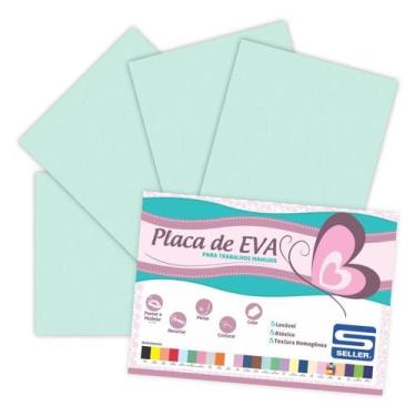 Imagem de Placa de EVA 40X60cm Verde Claro pacote com 10 folhas - Seller