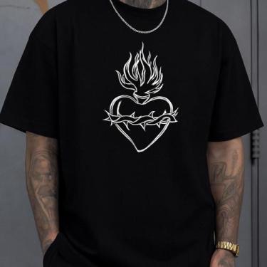 Imagem de Camiseta Streetwear Oversized Masculina fireless - swagon, 2, P