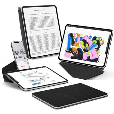 Imagem de MOFT Capa Dynamic Folio para iPad Pro de 13 polegadas (M5 2025/M4 2024), suporte magnético prateado com mais de 20 ângulos de visão, despertar/hibernar automático, ultrafina, preto