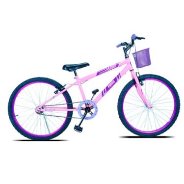Imagem de Bicicleta Infantil Forss Anny, Aro 24, Sem Marcha, Passeio, Com Cestinha (Rosa)