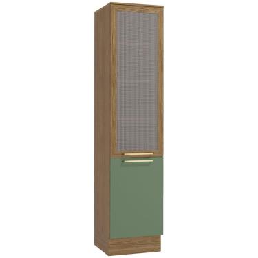 Imagem de Paneleiro Kappesberg Botanic Com 2 Portas 5 Prateleiras Flora Nogueira - Verde Oliva