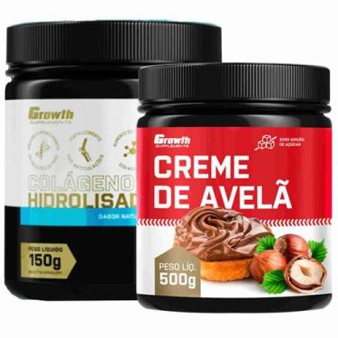Imagem de Colágeno em Pó 150g + Creme Avelã 500g Fit Growth