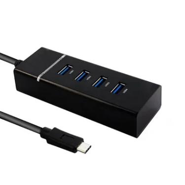 Imagem de Cabo Extensor HUB USB-C 3.0, 4 Portas, Preto