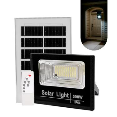 Imagem de Refletor Solar Led Holofote 500w Placa Bateria Prova Dágua