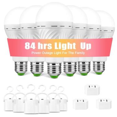 Imagem de Lâmpada de emergência recarregável 12W 6000K E26, pacote com 6 - SORHE