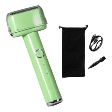 Imagem de Milageto Barbeadores elétricos Barbeadores portáteis À prova d'água Carregamento USB Barbeadores de pelos faciais secos e molhados Aparador de barba facial, Verde