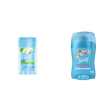 Imagem de KIT Desodorante em Gel Antitranspirante Secret Jasmine + Secret Barra Proteção de Algodão 45g
