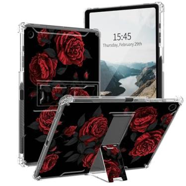 Imagem de Rossy Capa com suporte para Samsung Galaxy Tab A9 Plus 27.9 cm 2023, transparente, fina, leve com suporte para caneta S Pen, capa traseira de silicone macio TPU transparente para tablet Galaxy Tab