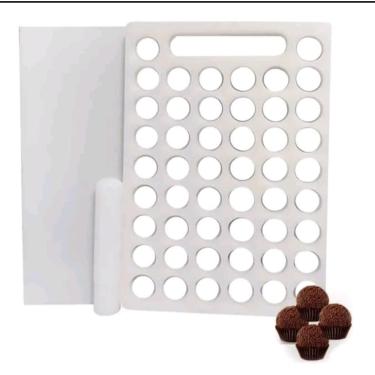 Imagem de Placa Porcionadora De Doces E Brigadeiro De 18Gr E 104 Furos