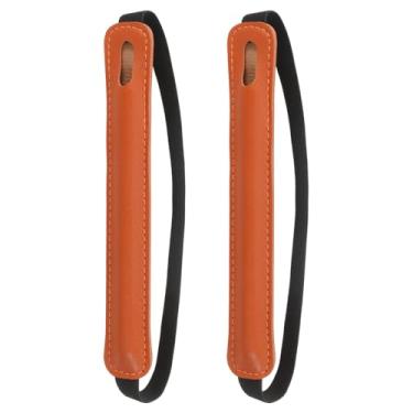 Imagem de PATIKIL 2 peças de suporte de caneta para tablet, capa universal retrátil para caneta, estojo elástico, bolso para lápis, bolsa protetora para tablet, notebook, laranja