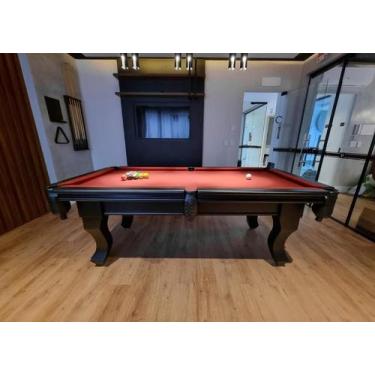 Imagem de Mesa de Sinuca - 2,34x1,34 - Nelson Bilhares, Bordô