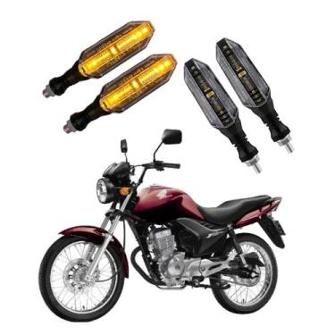 Imagem de KIT 4 Setas Esportivas Pisca de Led Modelo P26 Para Moto CG 150 FAN 20