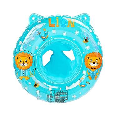Imagem de Anel flutuante de natação para bebês, boia de água para bebês de 2 a 48 meses, com alças de segurança, brinquedos de banheira e acessórios de piscina para crianças pequenas (azul)