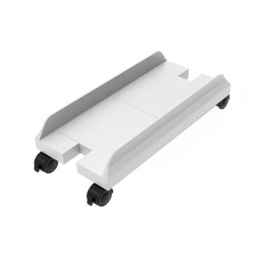 Imagem de Suporte de CPU Torre PC Desktop CPU Rolling Stand Ajustável Suporte de Carrinho Móvel com Rodas Rodízios de Bloqueio Suporte para PC Gaming, Preto/Branco Suporte de Torre de Computador (Branco)