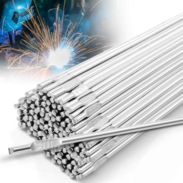 Imagem de MorningRo Haste de solda Tig de alumínio Er5356 3/81.3 cm x 99.1 cm 6.8 kg, haste de enchimento de fio de solda de alumínio, acessórios de soldagem Tig soldagem, baixa resistência à corrosão a