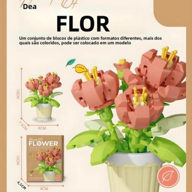 Imagem de Blocos De Construção De Flores Eternas Miniatura Decoração Para Casa B