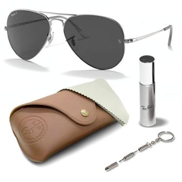 Imagem de Ray-Ban Óculos De Sol Polarizados Rb3689 Aviator Metal Ii, Formato Piloto, Para Homens E Mulheres - Óculos De Sol Clássicos E Atemporais Com Elegância Moderna - Proteção Uv Premium - Óculos De Sol