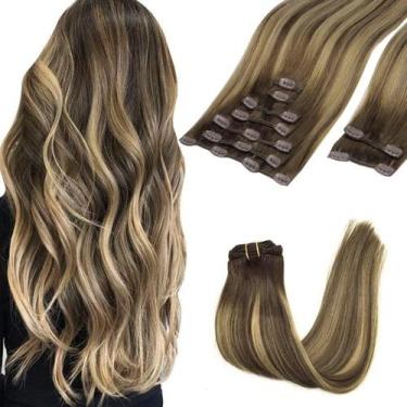 Imagem de Extensões de cabelo Clip in GOO GOO Real Human Hair 18 polegadas 150g