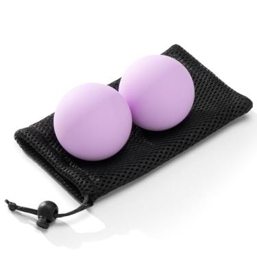 Imagem de SUBCULTUREPICK Bolas de massagem de lacrosse para liberação miofascial, massagem profunda de ioga, terapia de ponto de gatilho e fascite plantar nos pés, bola massageadora de dor muscular (2 pacotes