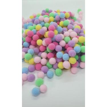 Imagem de Pompom poliester 10mm 100 unidades - Comercial Apetrechos