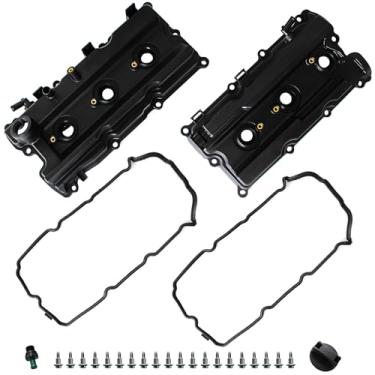 Imagem de AUCERAMIC Par de tampas de válvula com juntas compatíveis com Nissan Frontier Pathfinder Xterra NV1500 NV2500 NV3500 2005-2021 4.0L V6 Replace# 13264-EA200 13264-EA210