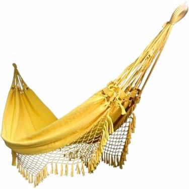 Imagem de Rede Dormir 3,50 Metros Gigante Casal Preço(AMARELO-OURO-REDE)