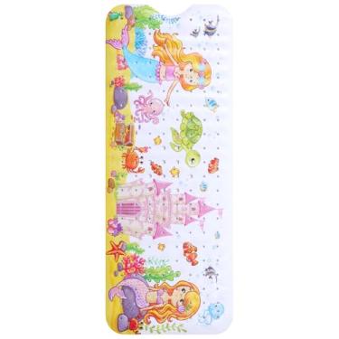 Imagem de Tapete de banho de bebê, tapete de banheira infantil, tapete de banheira infantil com ventosas, tapete de chá de bebê antiderrapante, tapete de chuveiro de banheira com estampa de desenho animado