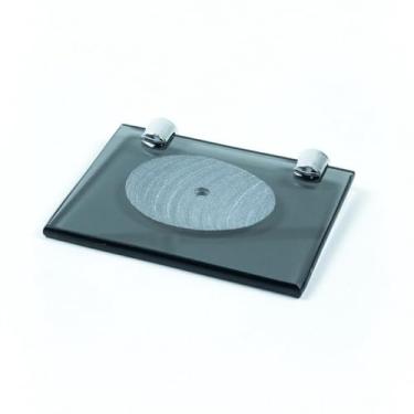 Imagem de Saboneteira retangular de vidro, louça sanitária para banheiro, com orifício de drenagem, moderna e durável (FUMÊ)