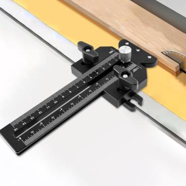 Imagem de Gabarito de serra de mesa de rasgo fino, cerca de serra de mesa de 3 polias e guia para fazer cortes de tiras estreitas de precisão repetitiva, compatível com guia de trilho para ranhura em U de 3