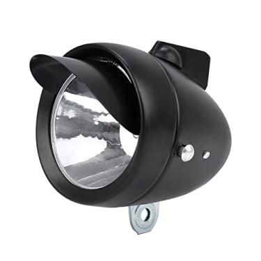 Imagem de Cunyuer Farol de bicicleta, farol de bicicleta, farol frontal retrô superleve de LED, farol de cabeça de bicicleta vintage com viseira