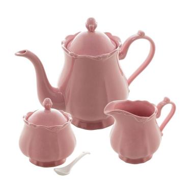 Imagem de Conjunto Para Café/Chá de Porcelana Fancy Rosé 3 Peças Wolff