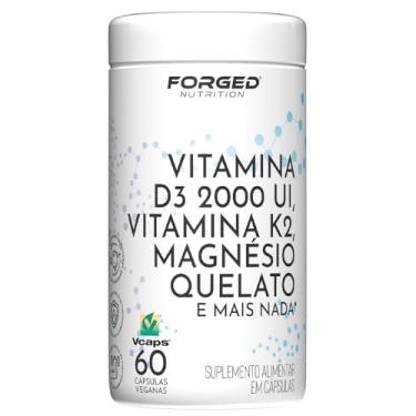 Imagem de Vitamina D3 2000ui + Vitamina K2 + Magnésio Quelato 60 Cápsulas Vegan, Clean Label, Sem Corantes - Forged Nutrition