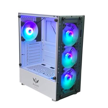 Imagem de AXIOM GAMING Gabinete Para Pc Atx Mid-Tower Série Nova C013, Iluminação Rgb Integrada, Painéis Frontais E Laterais De Vidro Temperado, 4 Ventoinhas 120Mm Inclusas, Controlador Ventoinha Com Controle