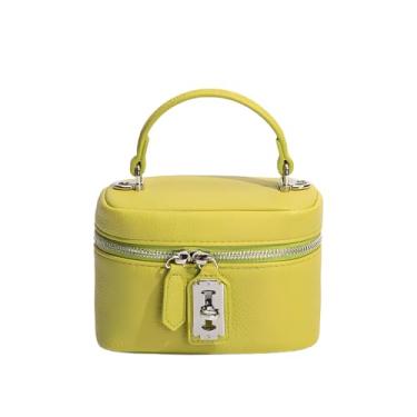 Imagem de YXBQueen Bolsa tiracolo feminina pequena com alça superior bolsa de ombro designer bolsa tiracolo de couro de luxo, Verde grama, Small, Bolsa de corrente